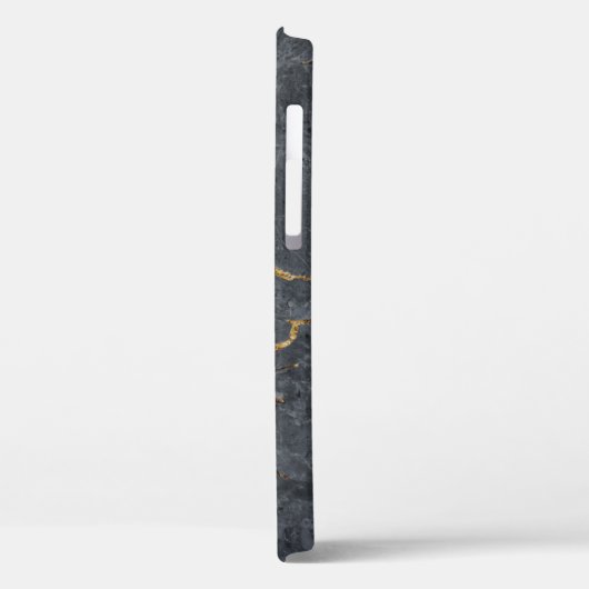 Cool marble Stone Texture Grey Gold Case-Mate iPhone Case (Achterkant / Links)