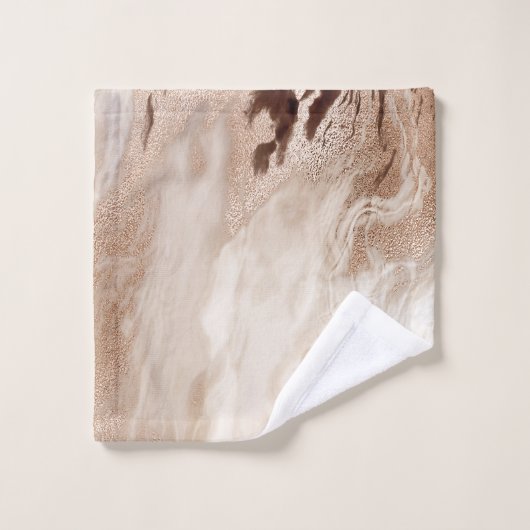 Cool Marbre Granit Texture Brown Or (Gant de toilette)