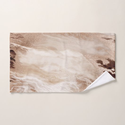 Cool Marbre Granit Texture Brown Or (Serviette à main)
