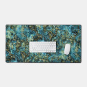 Cool marbré Turquoise Turquoise Or Agate Motif d'a (Clavier et souris)