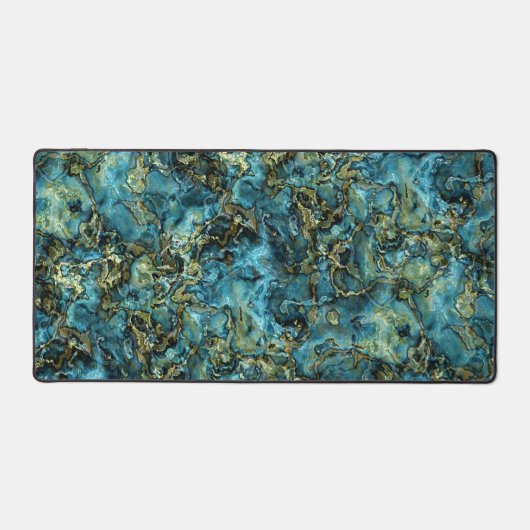 Cool marbré Turquoise Turquoise Or Agate Motif d'a (Recto)