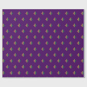 Cool Mardi Gras Fleur de Lis Cadeaupapier (Vlak)