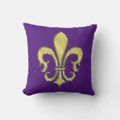 Cool Mardi Gras Fleur de Lis ontwerp Kussen (Voorkant)