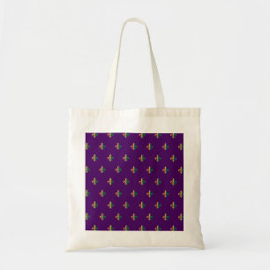 Cool Mardi Gras Fleur de Lis Tote Bag
