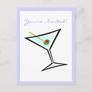 Cool Martini Glass Cocktail Party Invitation