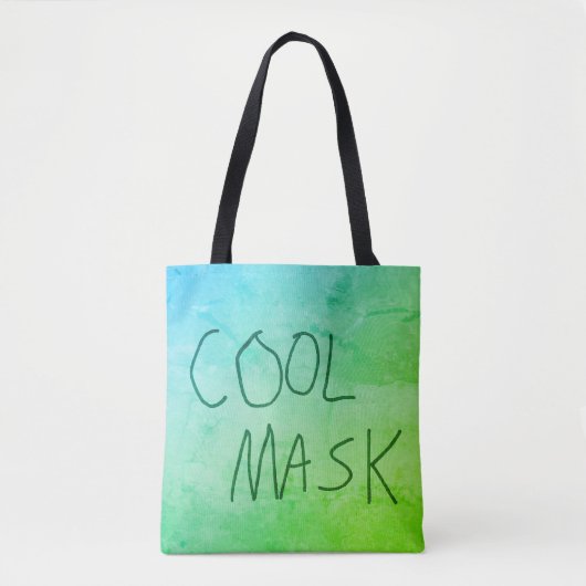Cool Mask Original Handschrift blauw en groen Draagtas (Voorkant)