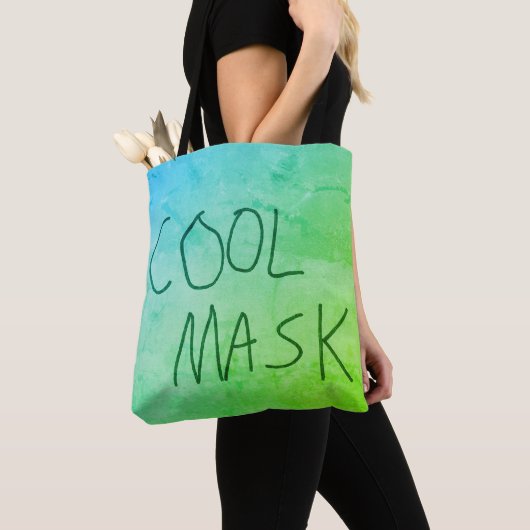 Cool Mask Original Handschrift blauw en groen Draagtas (Dichtbij)