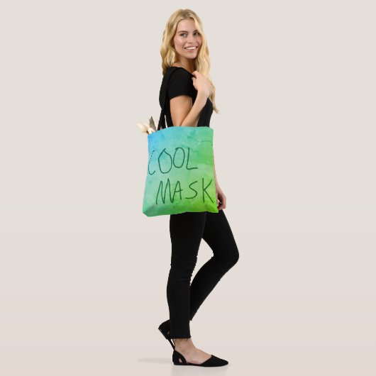 Cool Mask Original Handschrift blauw en groen Draagtas (Op model)