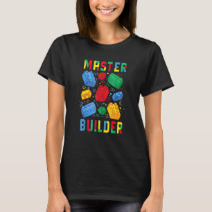 Cool Master Builder Building Blocks Mannen Vrouwen T-shirt