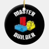 Cool Master Builder Funny Building Blocks Gift Keramisch Ornament (Achterkant)