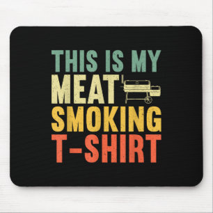 Cool Meat Smoking Art voor mannen vrouwen BBQ Gril Muismat