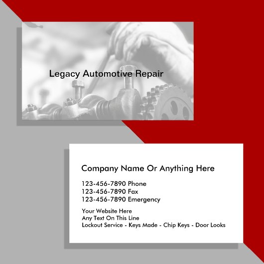 Cool mécanique automobile Cartes de visite modifia