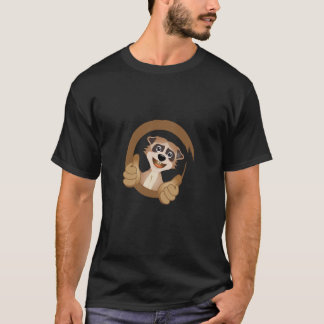 Cool meerkat with thumb upwards t-shirt