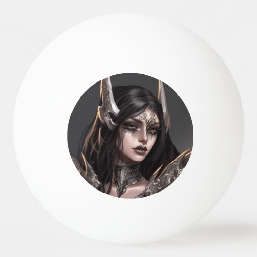 Cool Meisje Gothic Warrior Pingpongballen (Voorkant)