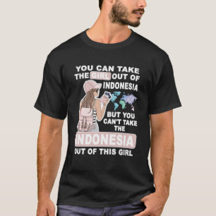Cool Meisje uit Indonesië Trots Indonesië Meisje T-shirt