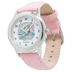 Cool meisjes zee schildpad voeg naam toe horloge