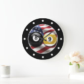 Cool Men's Man Cave Pool Room Wall Clocks Grote Klok (Huis)