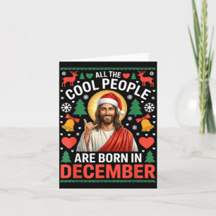 Cool mensen worden geboren in december christelijk kaart