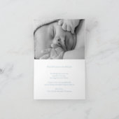 Cool Merci photo bleu/Invitation Card (Intérieur)