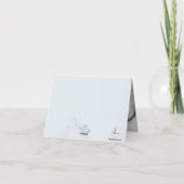 Cool Merci photo bleu/Invitation Card (Dos)