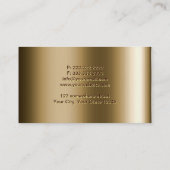 Cool Metal Bronze Life Coach Visitekaartje (Achterkant)