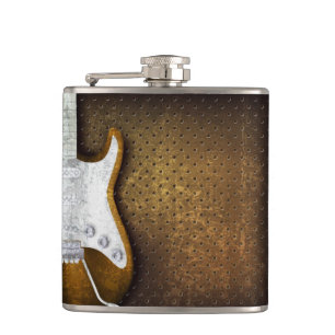 Cool Metal Grunge Electric Guitar Liquor Hip Flask Heupfles