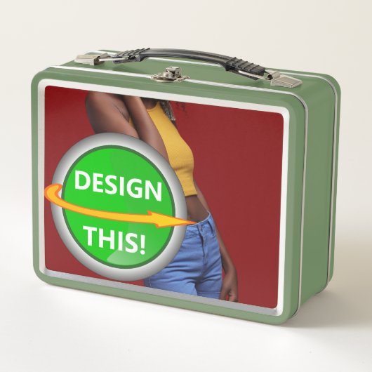 COOL! Metalen lunchbox - Groen - Custom (Voorkant)