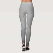 Cool Metallic Aluminium Borden grijs Leggings (Achterkant)