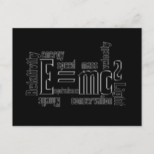 Cool Metallic Science Mass Equivalent Briefkaart