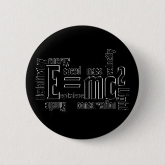 Cool Metallic Science Mass Equivalent Ronde Button 5,7 Cm