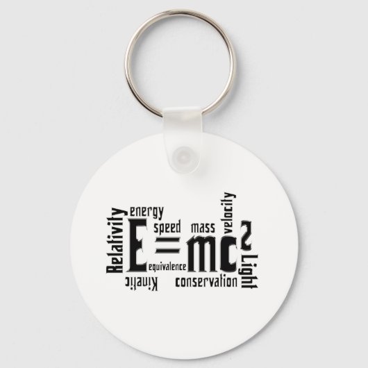 Cool Metallic Science Mass Equivalent Sleutelhanger (Voorkant)
