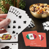 Cool Mexico Flag Design Pokerkaarten (Insitu)