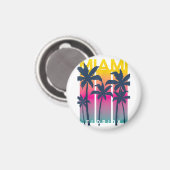 Cool Miami Florida Graphic Design T - shirts, ik h Magneet (Voorkant / Achterkant)