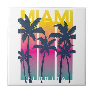 Cool Miami Florida Graphic Design T - shirts, ik h Tegeltje