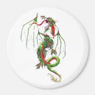 Cool Middle Age Green dragon Magneet