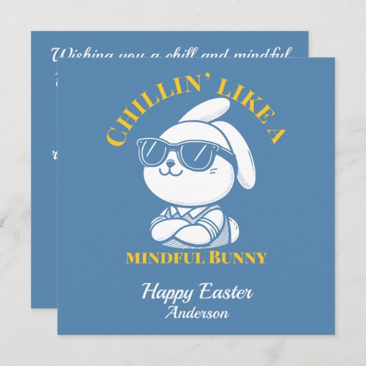 Cool Mindful Bunny Custom Pasen (Voorkant / Achterkant)