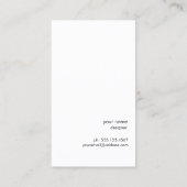 Cool Minimalistisch Designer Red Circle Navy Blue Visitekaartje (Achterkant)