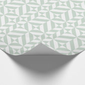 Cool Mint Geometric Deco Cube Patroon Cadeaupapier (Hoek)