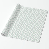 Cool Mint Geometric Deco Cube Patroon Cadeaupapier (Uitgerold)