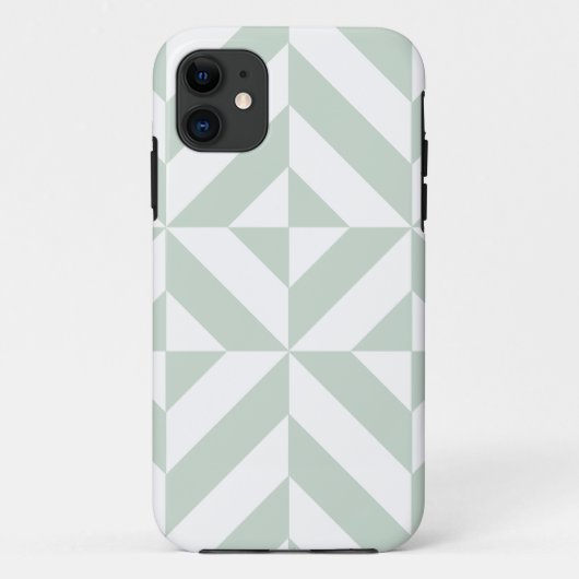 Cool Mint Geometric Deco Cube Patroon Case-Mate iPhone Case (Achterkant)
