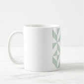 Cool Mint Geometric Deco Cube Patroon Koffiemok (Links)