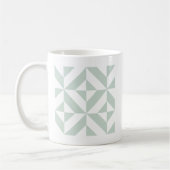 Cool Mint Geometric Deco Cube Patroon Koffiemok (Links)