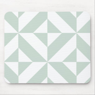 Cool Mint Geometric Deco Cube Patroon Muismat