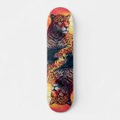 Cool Mirror Image Tropical Tiger Skateboard (Devant)