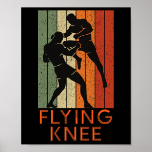 Cool Mma, Kickboksen En Muay Thai Vliegende Knie Poster
