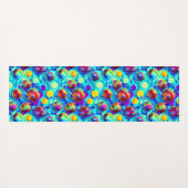 Cool modern abstract kleurrijk kristal yogamat (Achterkant (horizontaal))