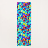 Cool modern abstract kleurrijk kristal yogamat (Achterkant)