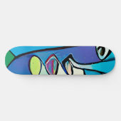 Cool Modern Abstract Kunstskateboard Deck Skateboard (Horizontaal)