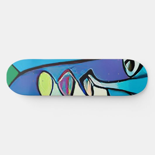 Cool Modern Abstract Kunstskateboard Deck Skateboard (Horizontaal)