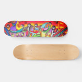 Cool Modern Abstracte Street Art Skateboard (Horizontaal)